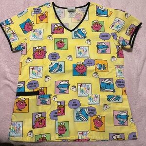 Little Miss Print Scrub Top